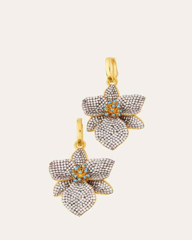 Orchid Hoop Earrings